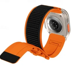 Sport Band Compatible with Apple Watch band 38mm 40mm 41mm 42mm 44mm 45mm 49mm Multilayer Elastic Rugged Nylon Strap Replacement Wristband for iwatch Ultra 2 Series 9 8 7 SE 6 5 4 3 2 1