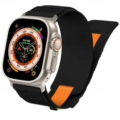 Sport Band Compatible with Apple Watch band 38mm 40mm 41mm 42mm 44mm 45mm 49mm Multilayer Elastic Rugged Nylon Strap Replacement Wristband for iwatch Ultra 2 Series 9 8 7 SE 6 5 4 3 2 1