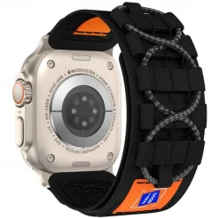 Sport Band Compatible with Apple Watch band 38mm 40mm 41mm 42mm 44mm 45mm 49mm Multilayer Elastic Rugged Nylon Strap Replacement Wristband for iwatch Ultra 2 Series 9 8 7 SE 6 5 4 3 2 1