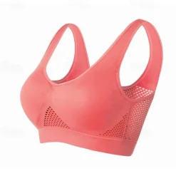 Sports Bra Hollow Mesh Back Sports Bra Fitness Yoga Vest Shockproof Yoga Bra Without Steel Ring