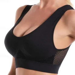 Sports Bra Hollow Mesh Back Sports Bra Fitness Yoga Vest Shockproof Yoga Bra Without Steel Ring
