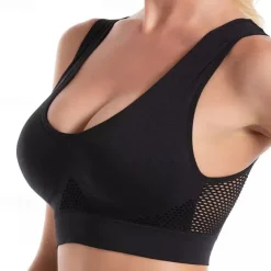 Sports Bra Hollow Mesh Back Sports Bra Fitness Yoga Vest Shockproof Yoga Bra Without Steel Ring