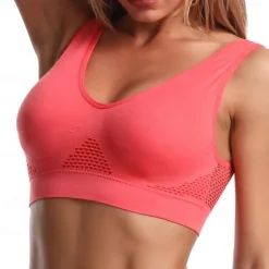 Sports Bra Hollow Mesh Back Sports Bra Fitness Yoga Vest Shockproof Yoga Bra Without Steel Ring