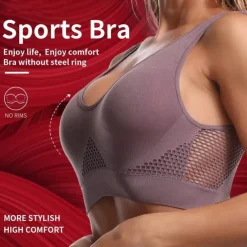 Sports Bra Hollow Mesh Back Sports Bra Fitness Yoga Vest Shockproof Yoga Bra Without Steel Ring