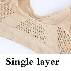 Sports Bra Hollow Mesh Back Sports Bra Fitness Yoga Vest Shockproof Yoga Bra Without Steel Ring