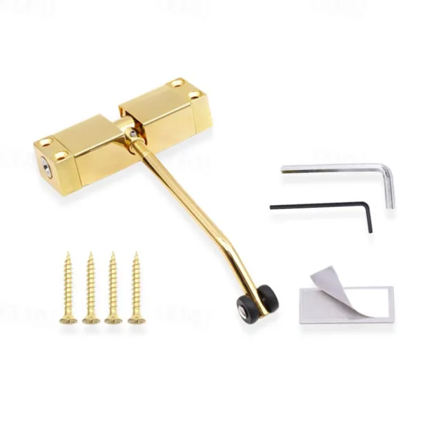 Spring Door Closer, Stainless Steel Adjustable Automatic Door Closer for Residential/Commercial use, Stainless Steel Surface Mounted Door Closer