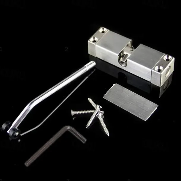 Spring Door Closer, Stainless Steel Adjustable Automatic Door Closer for Residential/Commercial use, Stainless Steel Surface Mounted Door Closer