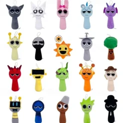 Sprunki Plush Sprunky Wenda and Gray Plushies Sprunk Soft and Funs Stuffed Toys Dolls for Fans and Friends Birthday(RANDOM STYLE)