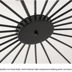 Sputnik Chandelier Metal Chandelier 3 Color Light 12/15/18/24 Head Chandelier in Black for Bedroom,Living Room,Dining Room 85-265V