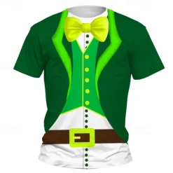 St. Patrick Boys 3D Graphic T shirt Tee Short Sleeve Summer Spring Fashion Basic Kids 4-12 Years Crew Neck Outdoor Casual Daily Regular Fit