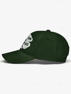 St. Patrick's Day Green Baseball Cap – 'Dibs on the Redhead' Shamrock Design for Men and Women
