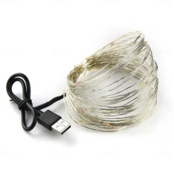 St. Patrick's Day Lights 9pcs 2m 20 LEDs String Lights Warm White White Red Gypsophila LED Lights Outdoor Cuttable New Design USB Powered Garden Courtyard Decoration Lamp