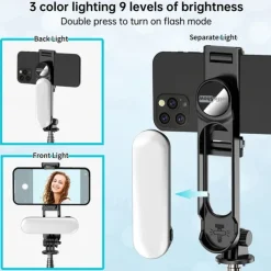 Stable Selfie Stick Tripod With Fill Light 44 Inch Extendable Selfie Stick With Wireless Remote And Tripod Stand 360 Rotation For IPhone 14/13/12/11 Pro/XS Max/XS/XR/X/8/7 Samsung And Smartphone