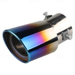 Stainless Steel Car Exhaust Tip - Universal Chrome-Plated Tailpipe, Car Exhaust Pipe Modification, Durable Steel Finish