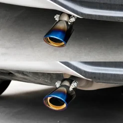 Stainless Steel Car Exhaust Tip - Universal Chrome-Plated Tailpipe, Car Exhaust Pipe Modification, Durable Steel Finish