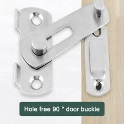 Stainless Steel Hasp Latch Lock Door Lock Guard Latch Boltfor Sliding Door Window Cabinet Fitting for Home Security Door Hardware Accessories