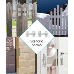 Stainless Steel Hasp Latch Lock Door Lock Guard Latch Boltfor Sliding Door Window Cabinet Fitting for Home Security Door Hardware Accessories