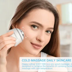 Stainless Steel Ice Roller For Face Rotation Cold Massage Ball Facial Roller for Pain Relief Tighten Skin Pore Shrinking