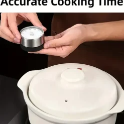 Stainless Steel Mechanical Kitchen Cooking Timer Magnet Round Shape 60 Minutes Countdown Cooking Clock Alarm Time Reminder