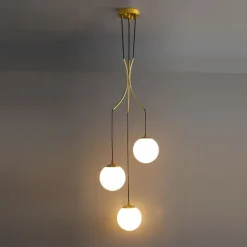 Staircase Chandelier 3/6/9 Light High Ceiling Modern LED Glass Round Nordic Art Chandelier Long Chandelier White Living Room Restaurant Hotel Corridor Entrance Stairs