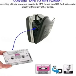 Standalone Cassette Player Portable Cassette Tape to MP3 Converter ,Walkman Music Recorder Recorded MP3 to USB Flash