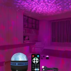 Star Projector Galaxy Projector Ocean Wave Projector Water Light Projector Valentine's Gift for Bedroom Night Light Projector Gaming Room, Home Theater, Ceiling, Room Decor