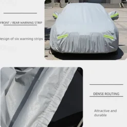 StarFire All Size High Quality Car Cover Full Cover Four Seasons Universal Thick Waterproof Sunshade Sunscreen Car Cover Reflective Warning Safety Car Cover 1pcs