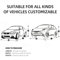 StarFire All Size High Quality Car Cover Full Cover Four Seasons Universal Thick Waterproof Sunshade Sunscreen Car Cover Reflective Warning Safety Car Cover 1pcs