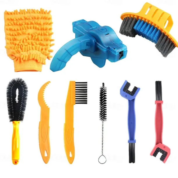 StarFire Bike Cleaning Kit Bicycle Cycling Chain Cleaner Scrubber Brushes Mountain Bike Wash Tool Set Bicycle Repair Tools Accessories