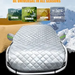 Starfire Car Front Windshield Snow Shield Anti-Freeze Cover Wind Shield Snow Shield Anti-Frost Cover Cloth Winter Snow Protection Thickened Winter