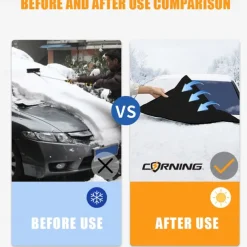 Starfire Car Front Windshield Snow Shield Anti-Freeze Cover Wind Shield Snow Shield Anti-Frost Cover Cloth Winter Snow Protection Thickened Winter