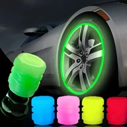 Starfire Car Luminous Valve Valve Green Pink Blue Yellow Car Tire Valve Cap Motorcycle Valve Core Glow