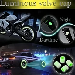 Starfire Car Luminous Valve Valve Green Pink Blue Yellow Car Tire Valve Cap Motorcycle Valve Core Glow