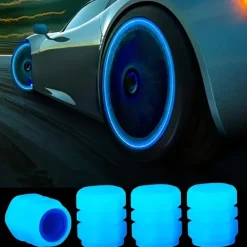 Starfire Car Luminous Valve Valve Green Pink Blue Yellow Car Tire Valve Cap Motorcycle Valve Core Glow