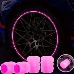 Starfire Car Luminous Valve Valve Green Pink Blue Yellow Car Tire Valve Cap Motorcycle Valve Core Glow