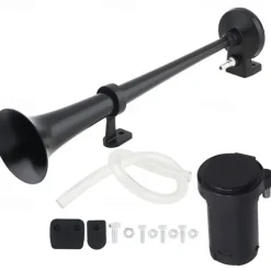 StarFire Car Truck Horn Train Air Horn 150DB Loud Universal Electric Dual Trumpet Air Horns Kit For Any 12V/24V Cars Trucks Trains Lorry Boat Ship Van