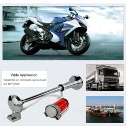 StarFire Car Truck Horn Train Air Horn 150DB Loud Universal Electric Dual Trumpet Air Horns Kit For Any 12V/24V Cars Trucks Trains Lorry Boat Ship Van
