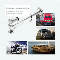 StarFire Car Truck Horn Train Air Horn 150DB Loud Universal Electric Dual Trumpet Air Horns Kit For Any 12V/24V Cars Trucks Trains Lorry Boat Ship Van