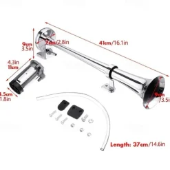 StarFire Car Truck Horn Train Air Horn 150DB Loud Universal Electric Dual Trumpet Air Horns Kit For Any 12V/24V Cars Trucks Trains Lorry Boat Ship Van