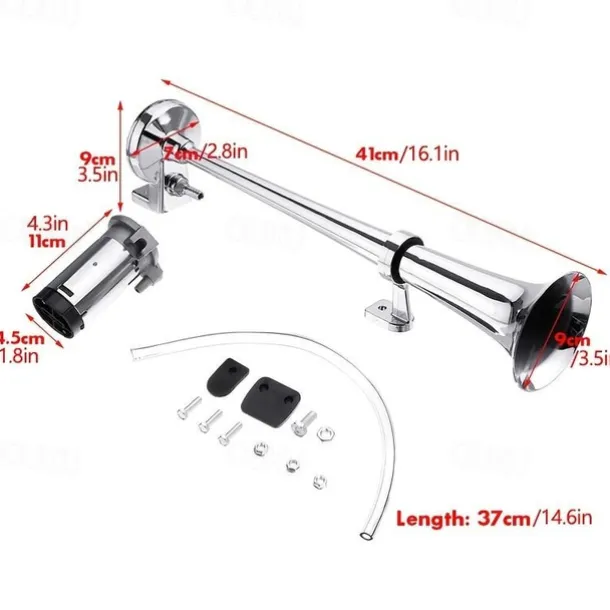 StarFire Car Truck Horn Train Air Horn 150DB Loud Universal Electric Dual Trumpet Air Horns Kit For Any 12V/24V Cars Trucks Trains Lorry Boat Ship Van