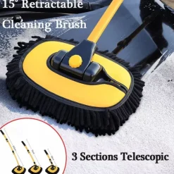 StarFire Car Wash Mop Retractable Curved Rod Car Wash Brush Soft Bristles Do Not Hurt The Car Car Brush Cleaning Brush Wipe Car Tools