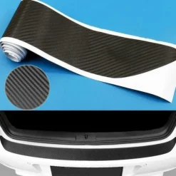 StarFire 90cm Car Rear Trunk Bumper Carbon Fiber Sticker Anti-Scratch Anti-Collision Protection Cover Strip Trunk Sill Guard Decal