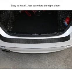 StarFire 90cm Car Rear Trunk Bumper Carbon Fiber Sticker Anti-Scratch Anti-Collision Protection Cover Strip Trunk Sill Guard Decal