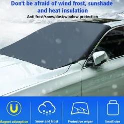 StarFire 210*120cm Magnetic Car Sun Shade Protector Auto Front Window Sunshade Cover Car Windshield Sunshade Protector Car Accessories