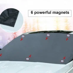 StarFire 210*120cm Magnetic Car Sun Shade Protector Auto Front Window Sunshade Cover Car Windshield Sunshade Protector Car Accessories