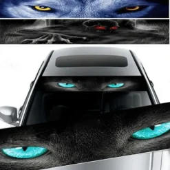 StarFire 3D Transparent Car Front Windshield Stickers Front And Rear Gear Decorative Sunshade Decals Modified Front Gear Car Stickers