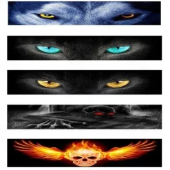 StarFire 3D Transparent Car Front Windshield Stickers Front And Rear Gear Decorative Sunshade Decals Modified Front Gear Car Stickers