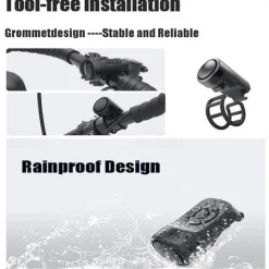 StarFire 120dB Bike Horn - Electronic Loud Warning Safety Bell, USB Rechargeable, Handlebar Mount for Electric Bicycle, Cycling Accessories