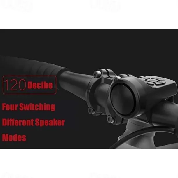 StarFire 120dB Bike Horn - Electronic Loud Warning Safety Bell, USB Rechargeable, Handlebar Mount for Electric Bicycle, Cycling Accessories