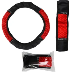 StarFire Four Seasons Universal Car Steering Wheel Cover 37-38cm Leather Embroidered Color Diamond-Studded Elastic Steering Wheel Cover